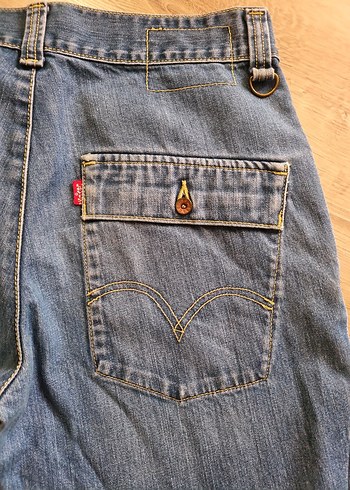 38 Beden mavi Renk Levi's Curved Özel Kesim Kadın Bol Denim Pantolon