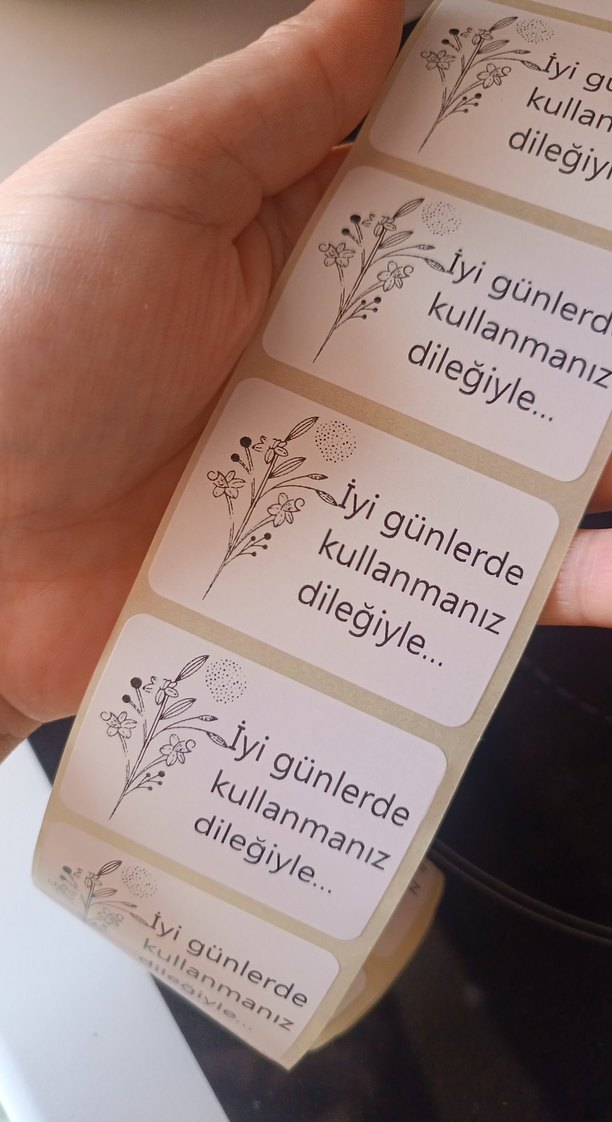 İyi Günlerde Kullanmanız Dileğiyle - Etiket Sticker 100 adet - Görsel 2