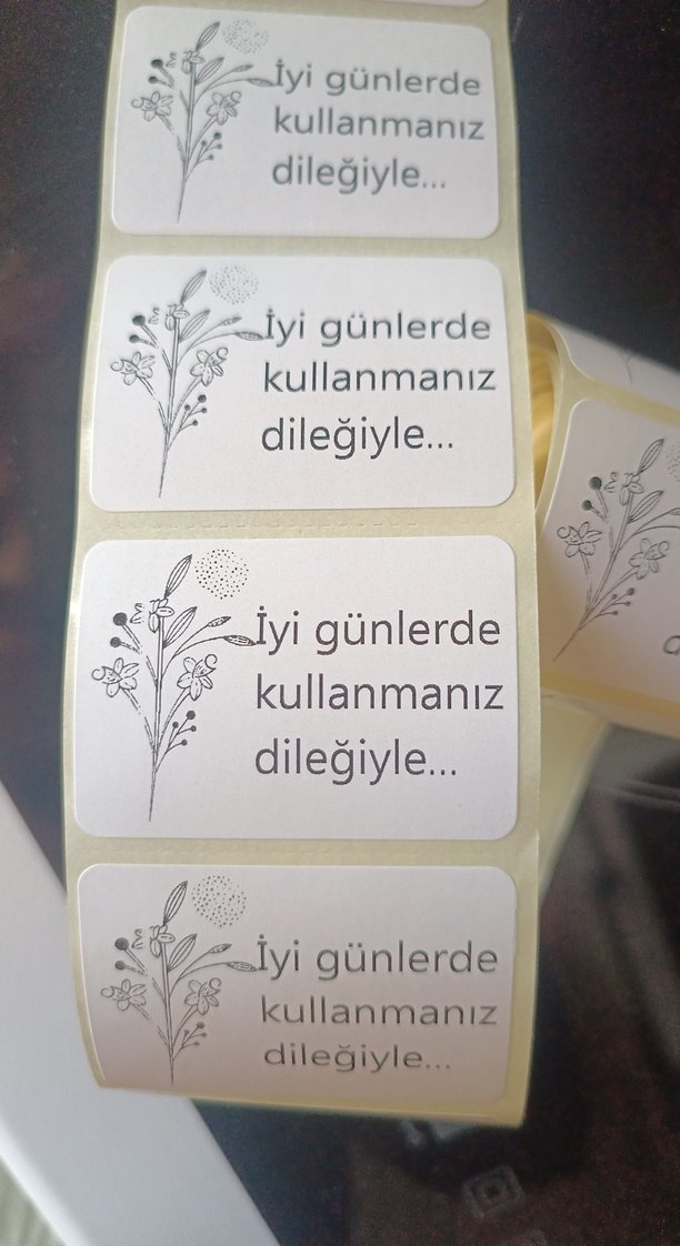 İyi Günlerde Kullanmanız Dileğiyle - Etiket Sticker 100 adet - Görsel 4