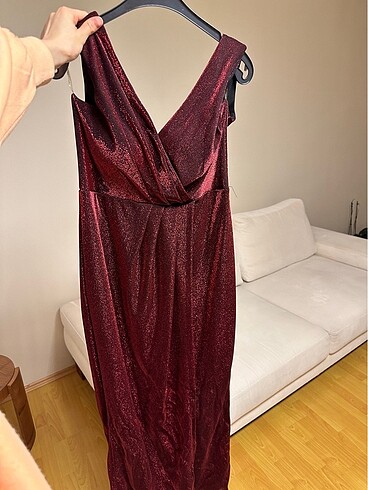 42 Beden bordo Renk Bordo abiye