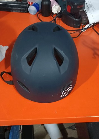 Siyah Biker Motosiklet Kaskı Velcro - Görsel 3