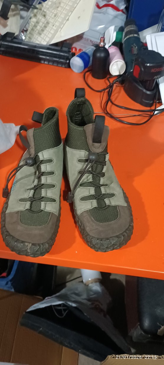 Gri Yılan Desenli Erkek Spor Ayakkabı Velcro - Görsel 2