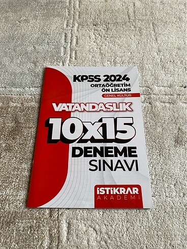 KPSS VATANDAŞLIK 2024 10x15 DENEME