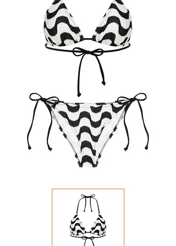 aquella Zebra Desenli bikini pareolu