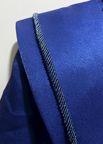 Tafta Kumaş Tarlatanlı Yüksek Yaka Uzun ve Kemerli Abiye Elbise - Görsel 8