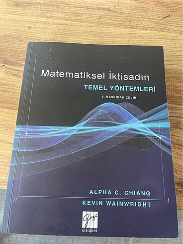 Matematiksel İktisatın Temel Yöntemleri