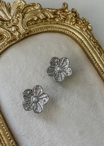 Accessorize Çelik Gümüş Çiçek Küpe