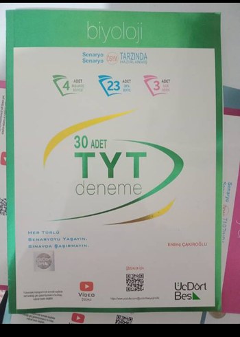 30 Adet TYT Biyoloji Deneme Kitabı