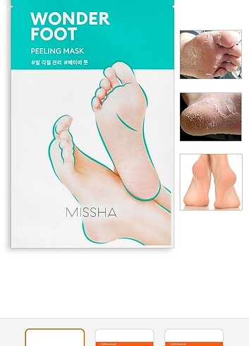 Missha ayak peeling maske