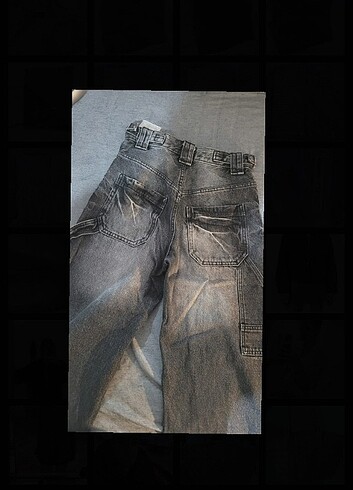 32 Beden siyah Renk Bershka baggy jean