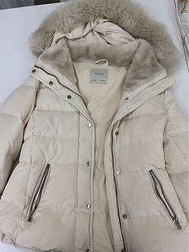 Zara Krem Rengi Mont