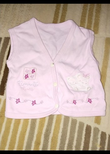 Kız bebek İşlemeli yelek - Görsel 4