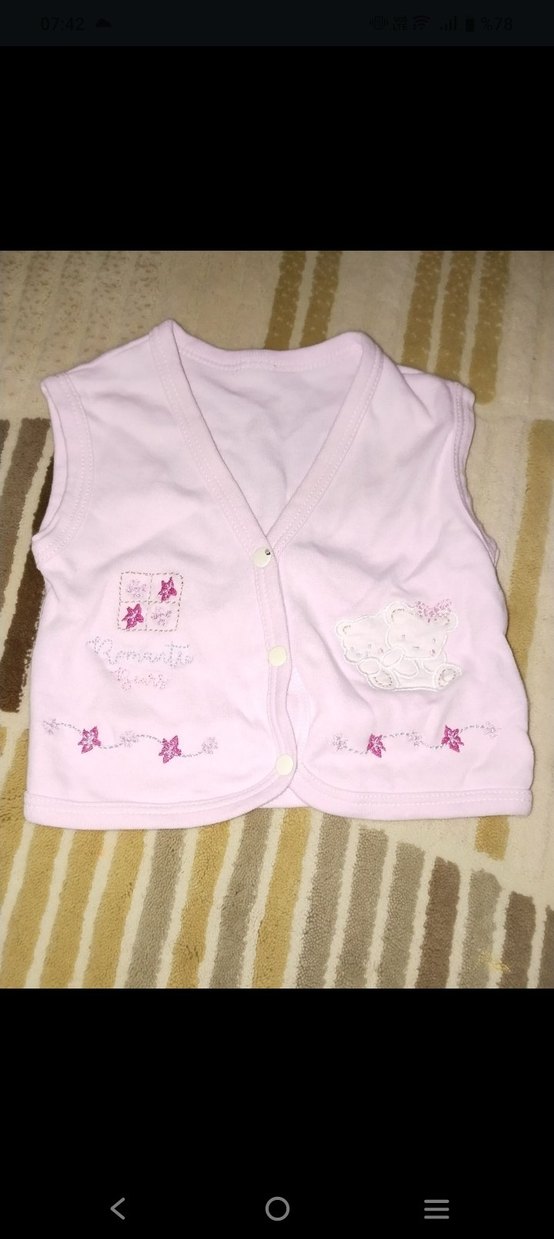 Kız bebek İşlemeli yelek - Görsel 4