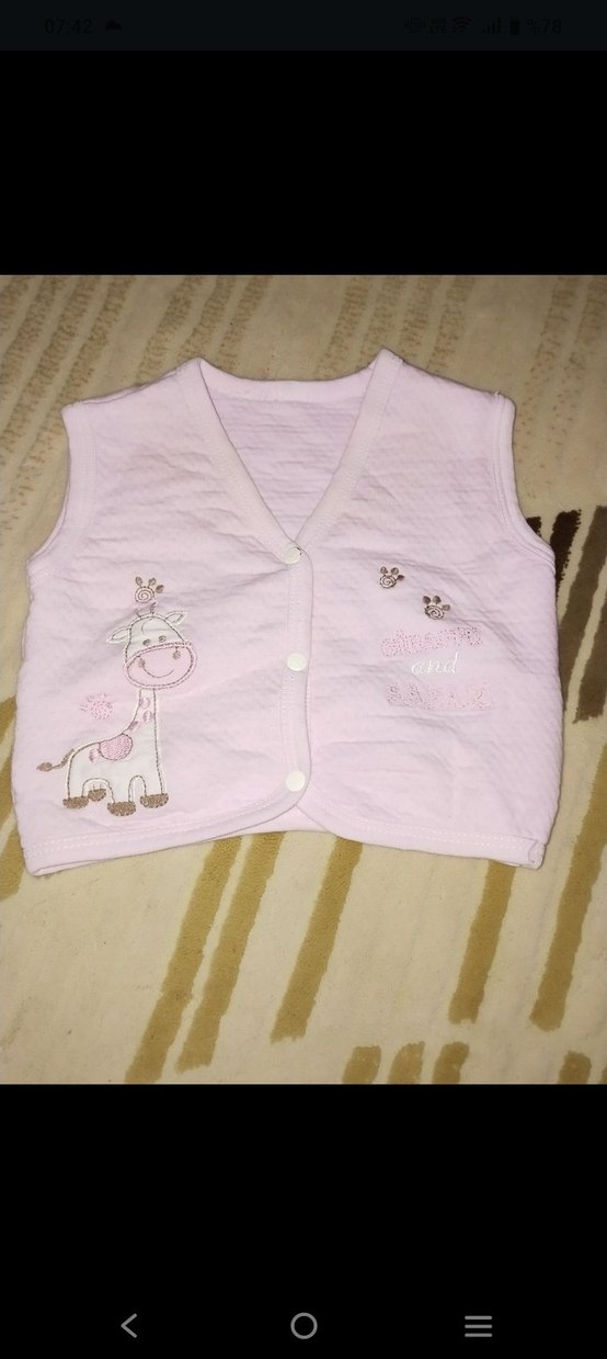 Kız bebek İşlemeli yelek - Görsel 2