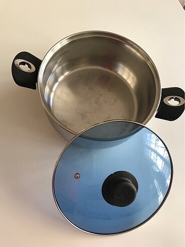Çelik tencere , ölçüler resimlerde , 5 Litre