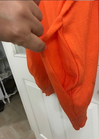 xl Beden turuncu Renk Turuncu Kapüşonlu Salaş Sweatshirt