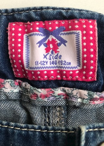 11-12 Yaş Beden mavi Renk Koyu Mavi Kemerli Denim Mini Etek 10/11/12 yaş