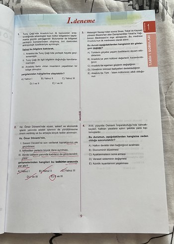 AYT Tarih Denemeleri - 60 Çözümlü Test