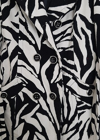 l Beden siyah Renk Zebra desenli kaban
