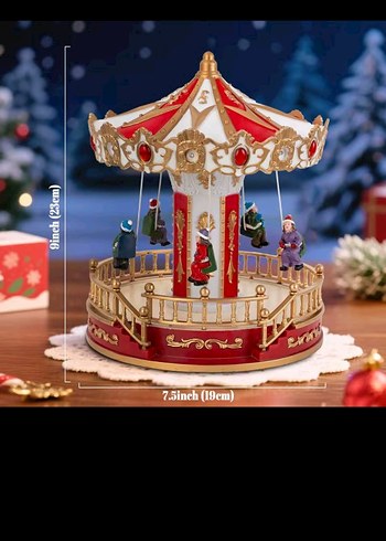 Renkli Müzikli Dönen Atlıkarınca Oyuncak - Görsel 2