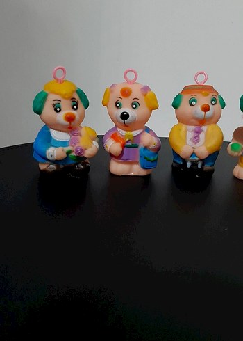 Renkli 4'lü Oyuncak Köpek Figürleri - Görsel 2