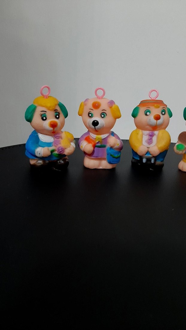 Renkli 4'lü Oyuncak Köpek Figürleri - Görsel 2