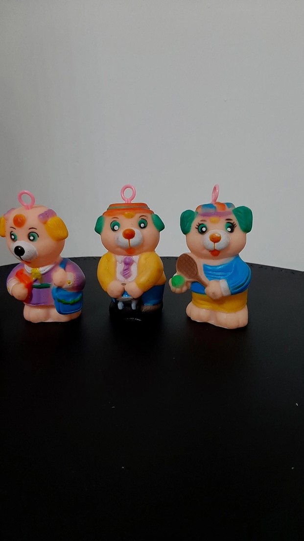 Renkli 4'lü Oyuncak Köpek Figürleri - Görsel 3