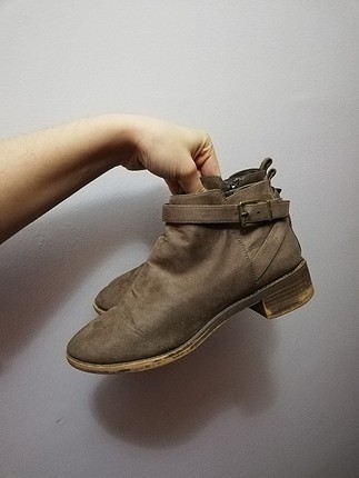 bershka taba kahve bot çizme bootie 