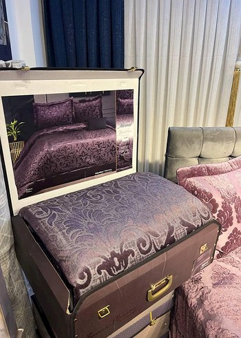 Melis jakarlı yatak örtüsü takımı - Görsel 5