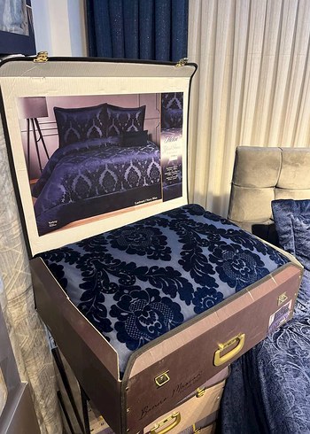 Melis jakarlı yatak örtüsü takımı - Görsel 2