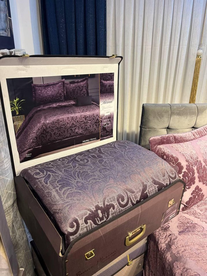 Melis jakarlı yatak örtüsü takımı - Görsel 5