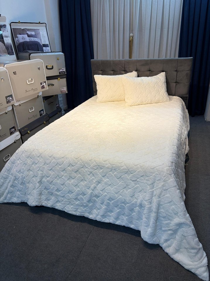 merinos diamond tavşan tüyü battaniye takımı - Görsel 3