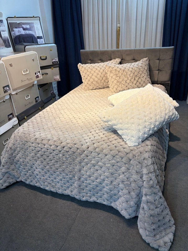 merinos diamond tavşan tüyü battaniye takımı - Görsel 5