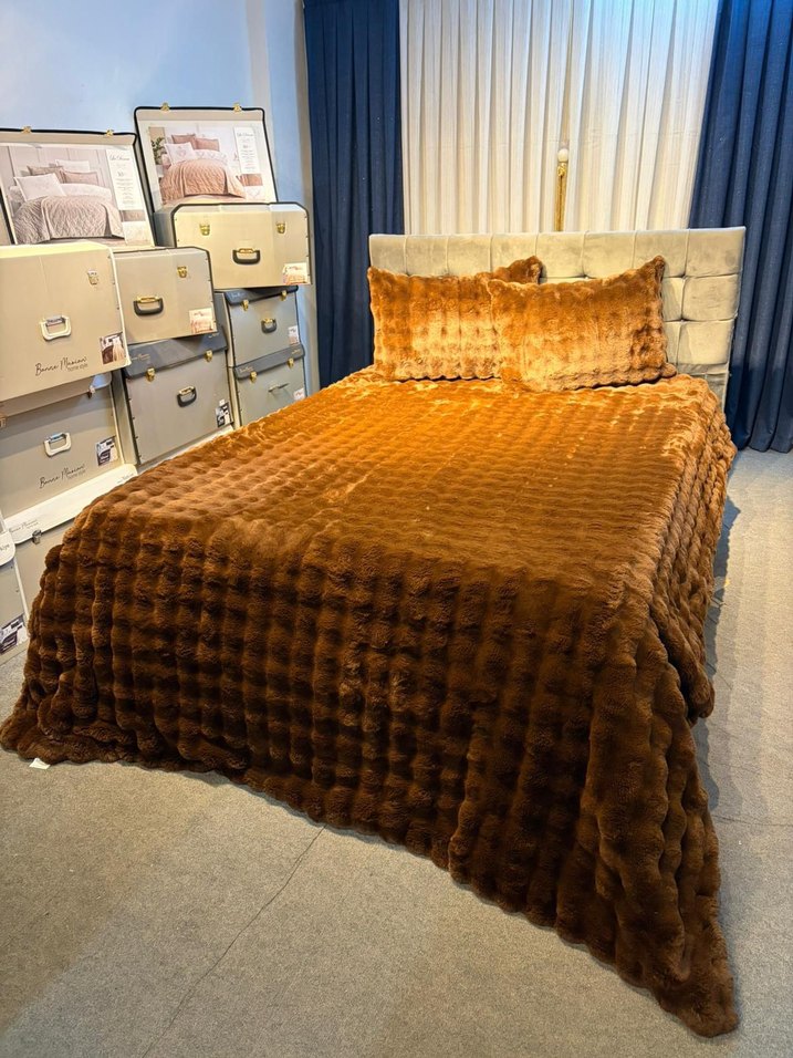 merinos diamond tavşan tüyü battaniye takımı - Görsel 2