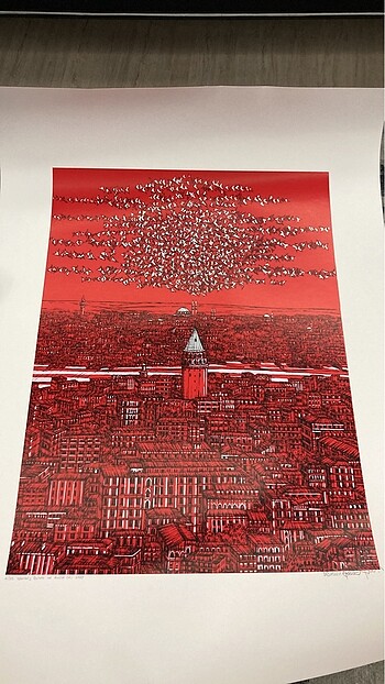 Diğer Devrim Erbil Islak İmzalı Serigrafi Baskı / Çerçevesiz