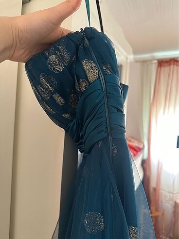 40 Beden mavi Renk Mezuniyet elbisesi