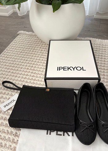 ipekyol Siyah Minimal Ciftli Set