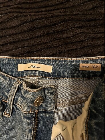 30 Beden Mavi flare jean