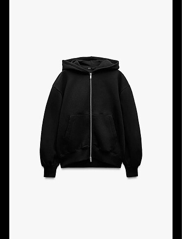 Zara oversize fermuarlı sweatshirt
