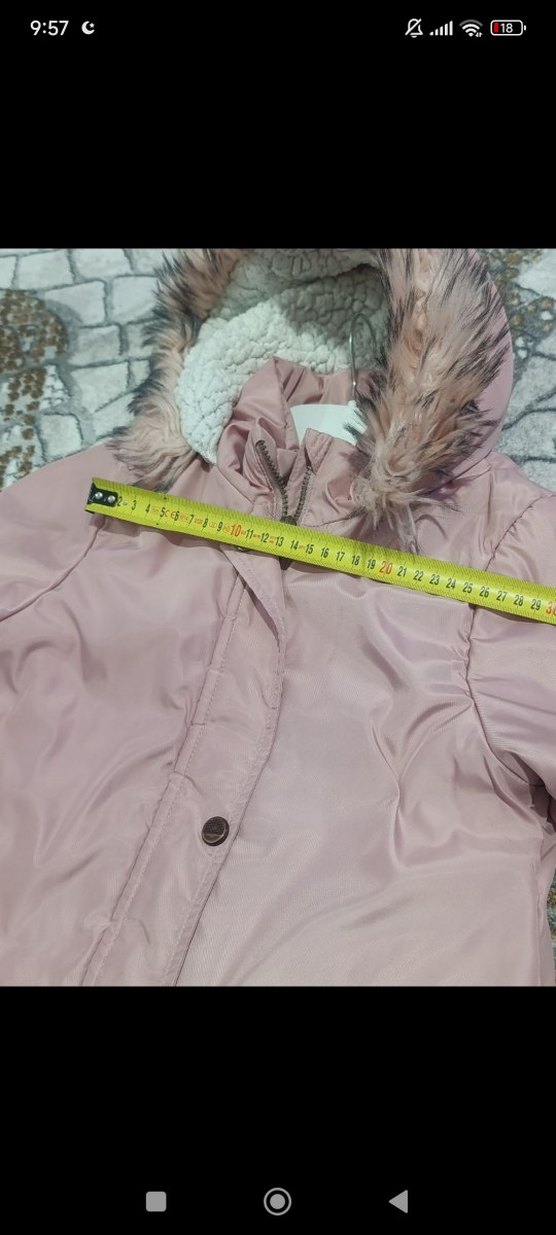 Pembe Kız Çocuk Mont - Görsel 4