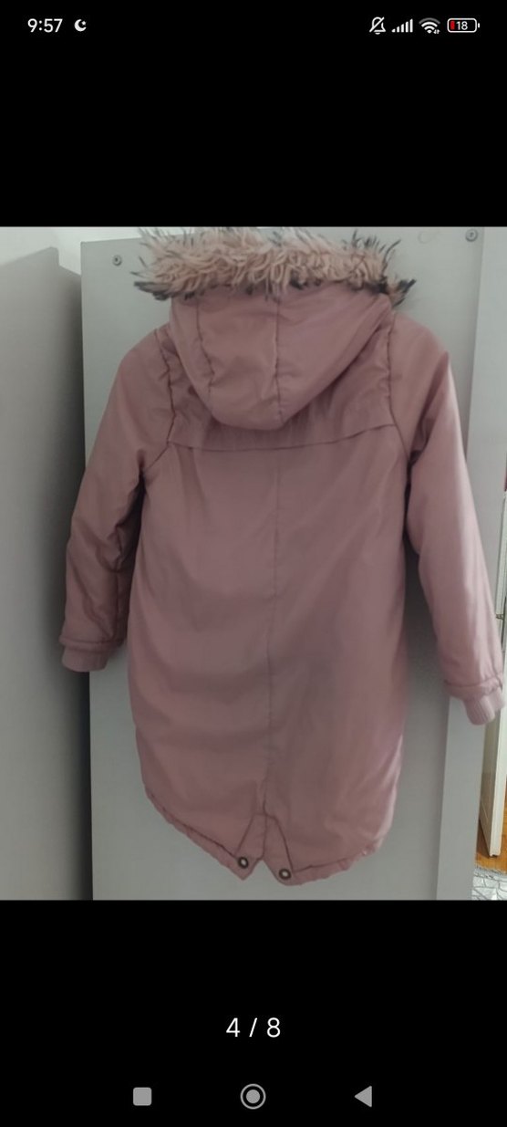 Pembe Kız Çocuk Mont - Görsel 5