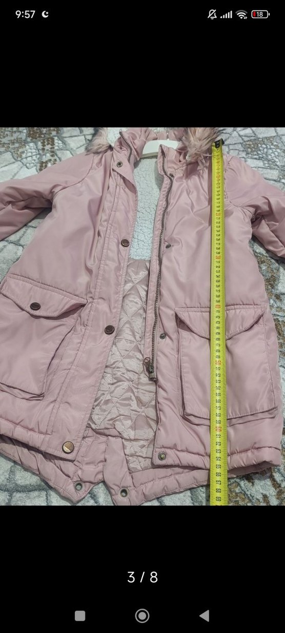 Pembe Kız Çocuk Mont - Görsel 2