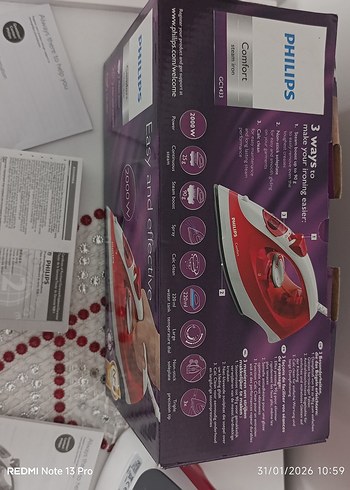 Philips 2000W Kırmızı Ütü - Görsel 3