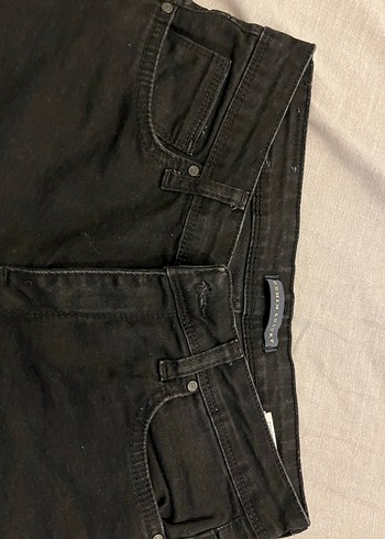36 Beden Siyah Boru Paça Kadın Denim Pantolon