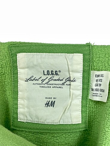 xs Beden yeşil Renk H&M Sweatshirt %70 İndirimli.