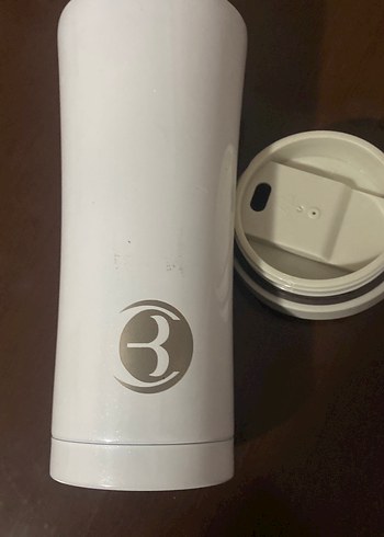 Beyaz Seyahat Termosu. Hiç kullanılamadı.Şirket hediyesidir. - Görsel 6