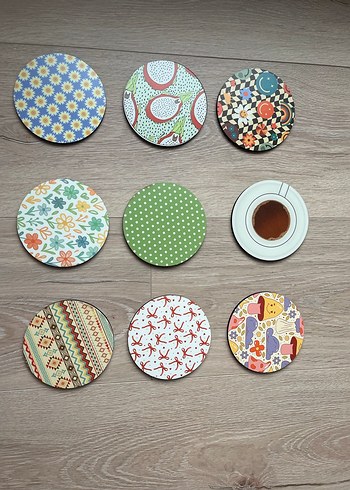 Bohem Tarzda Dekoratif Yuvarlak Bardak Altlıkları - Görsel 2