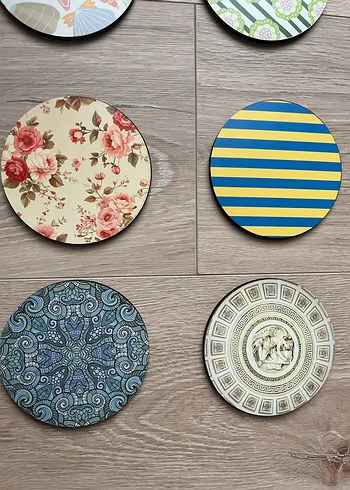 Bohem Tarzda Dekoratif Yuvarlak Bardak Altlıkları - Görsel 3