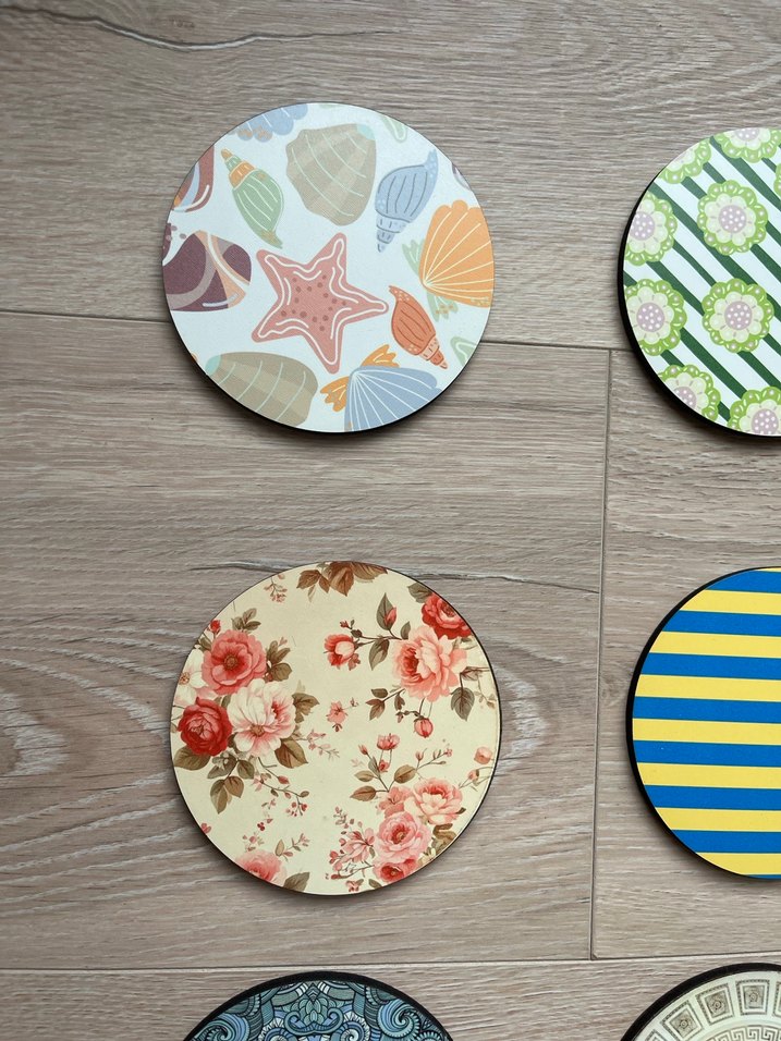 Bohem Tarzda Dekoratif Yuvarlak Bardak Altlıkları - Görsel 5