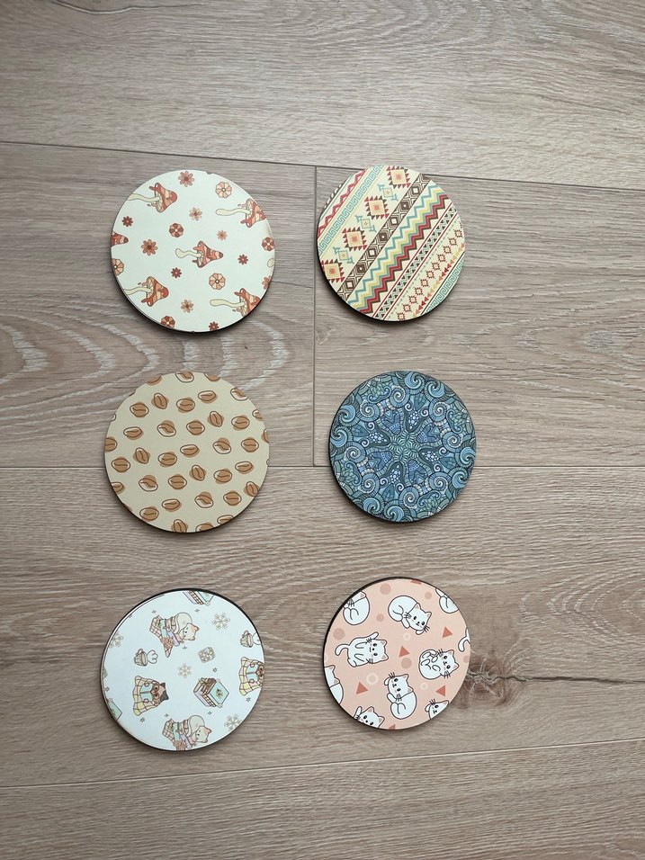 Bohem Tarzda Dekoratif Yuvarlak Bardak Altlıkları - Görsel 4